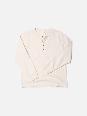 LS Henley Ecru regular fit henley | Nudie Jeans