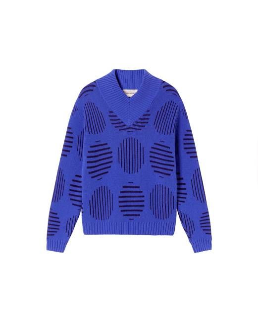Blue merino wool japan Miranda sweater