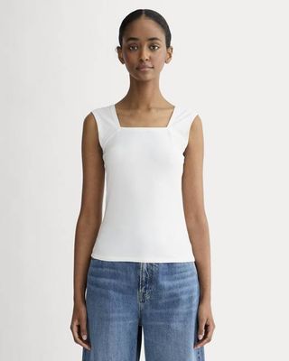 The Form Square-Neck Tank | White