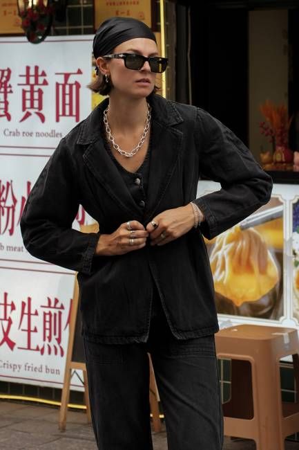 Bette Tailored Denim Jacket in Fairbanks