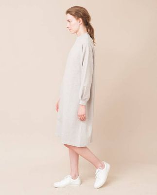 Marta Organic Cotton Dress in Light Grey