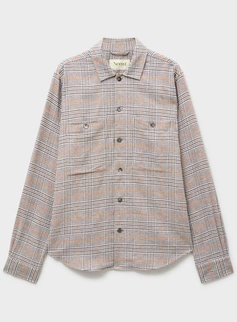 Recycled Italian Flannel Cornwall Check Double Pocket Overshirt