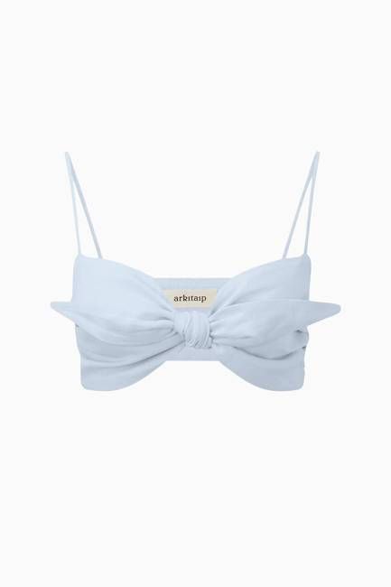 The Xavi Bandeau Top in sky blue