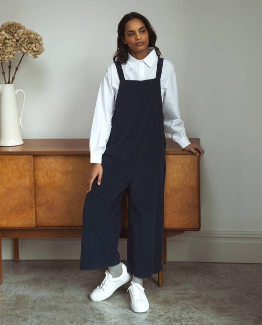 Unity-Ann Cord Jumpsuit In Navy