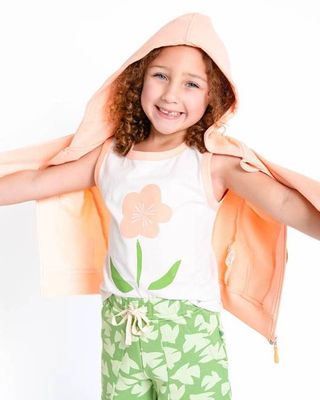 Girls' Organic Cotton Wildflower Tank Top