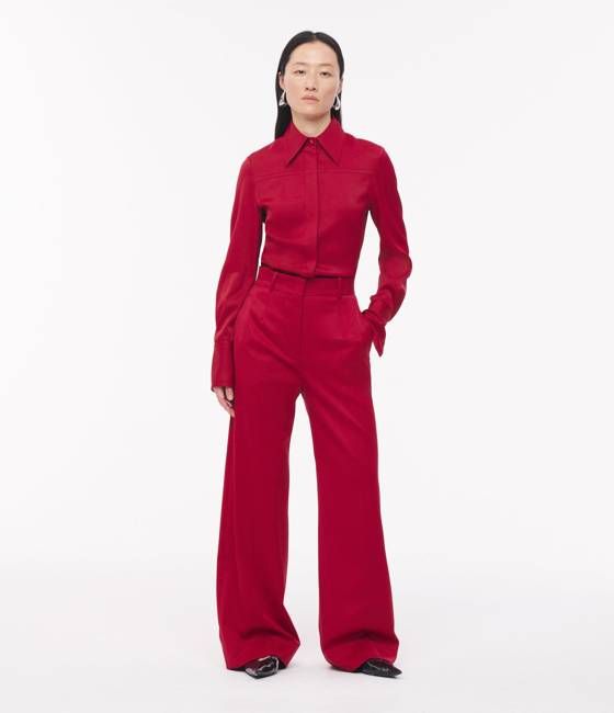 Bias Seamed Shirt | Ruby