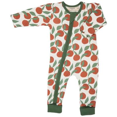 Zip Romper - Oranges, Orange