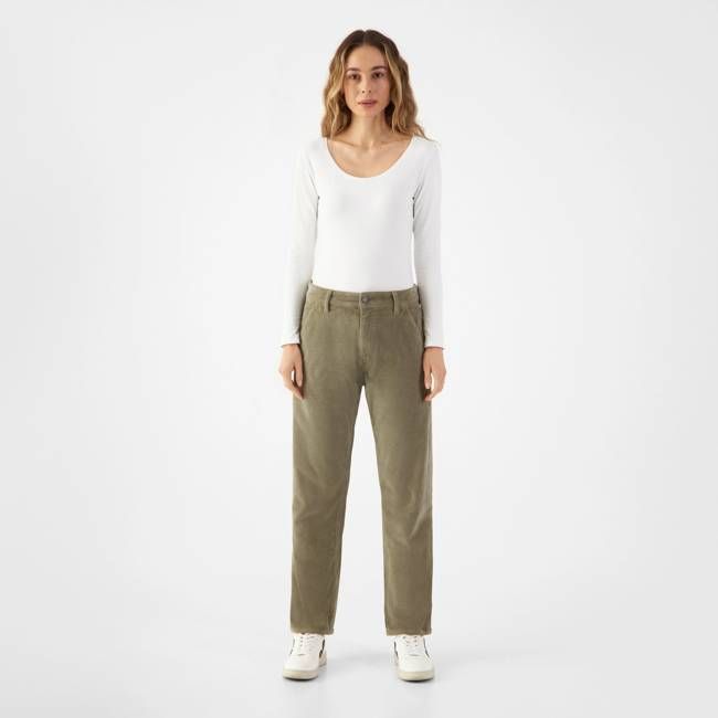MANE Relaxed Straight Corduroy - French - Sage Green - Womenswear