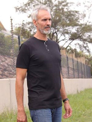 Organic Extra Long Slim Henley Shirt