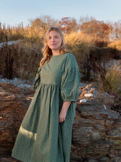 Nico Balloon Sleeve Midi Dress