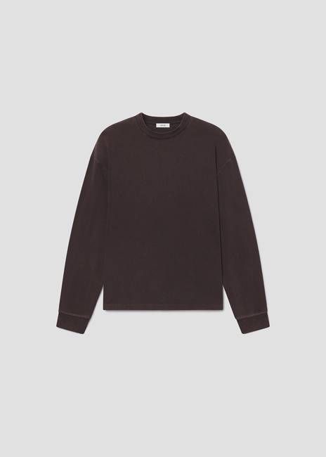 Asha Long Sleeve Mock Neck Tee in Mocha