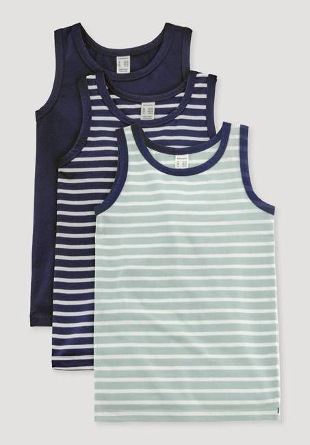 Fitted undershirt 3-pack made from organic cotton
