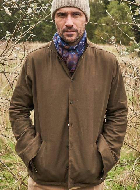 Regenerative Cotton Flannel Dorset Moss St James Overshirt