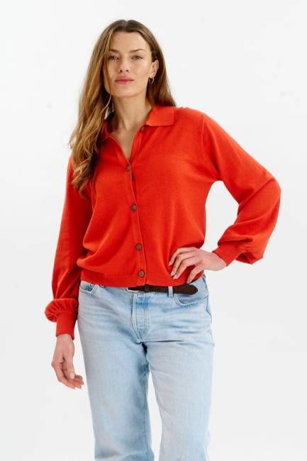 NANI Organic Cotton Cardigan - Red