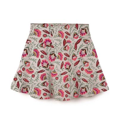 Skort with Pockets: Folk Floral