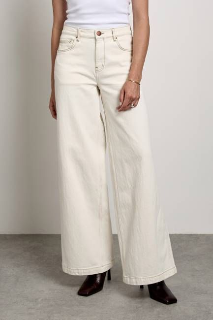 Seventy Mochi Bay Wide Leg Jean in Ecru