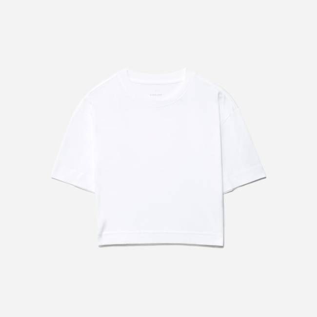 The Organic Cotton Cropped Tee | White