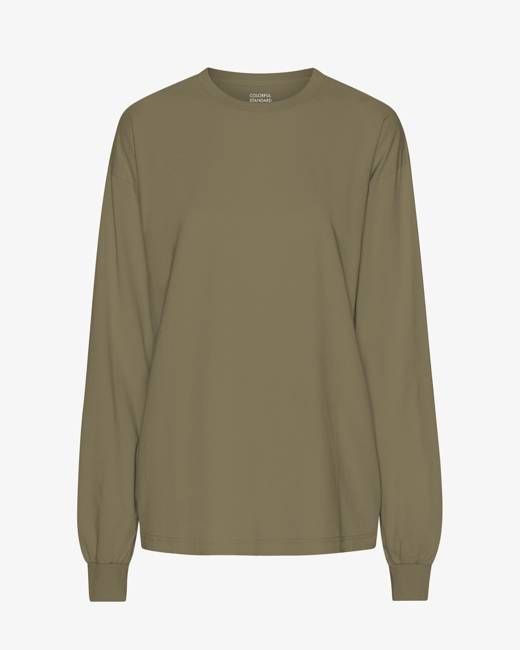 Oversized Organic LS T-Shirt - Dusty Olive