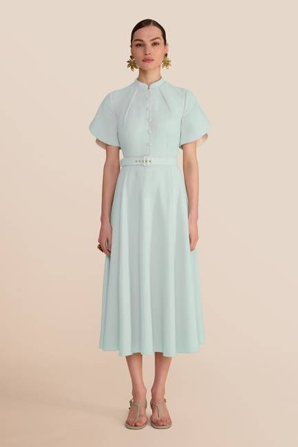 Ahana Mint Short Sleeve Dress