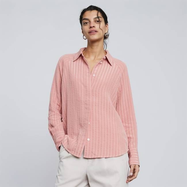 The City Stripe Shirt | Light Rose