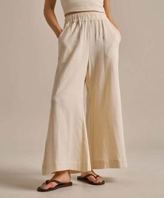 100% Organic Cotton Gauze Wide Leg Yoga Pant
