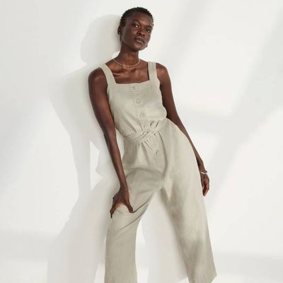 The Linen Jumpsuit | Seagrass