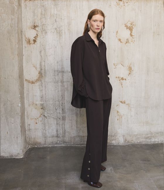 Fluid Jersey Track Pant | Dark Chocolate