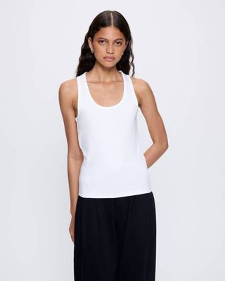 Archive Womens Interlock Tank Top—Off-White