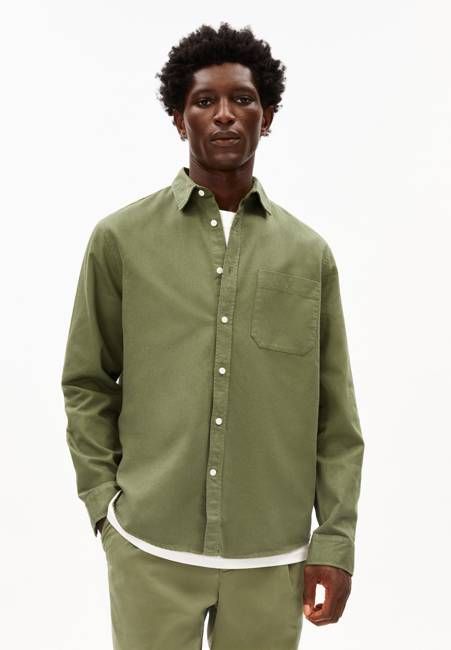 GMT DYE LINO LONGSLEEVE SHIRT | fatigue green