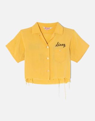 Vintage 60s Cropped Bowling Shirt - #1548