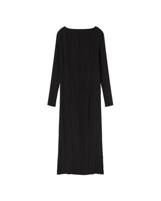Black pleated Myrtle dress