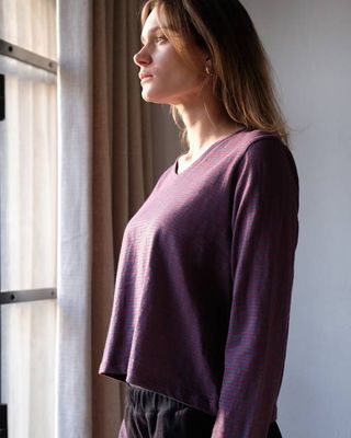 Josie V Neck Striped T