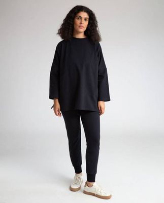 Zadie Organic Cotton Trousers In Black