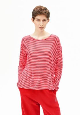 XIANAA STRIPES LONGSLEEVE | pink mist-mars red