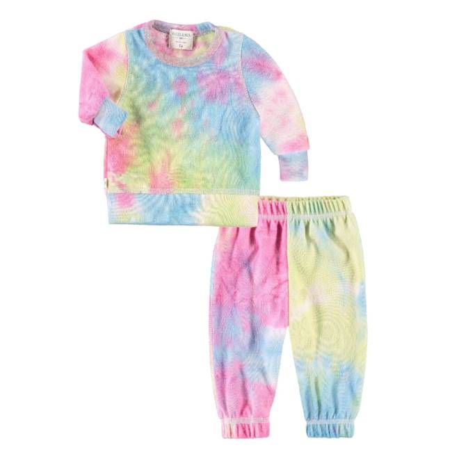 Brushed Hacci Tie Dye Pullover and Pant Set