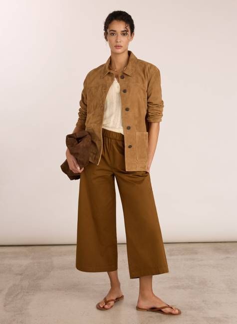 Shelby Organic Cotton Wide Leg Trousers
