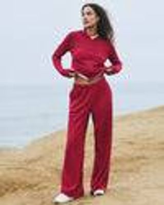 Waffle Wideleg Pant | Women's Strawberry Waffle Knit Pant | Vuori