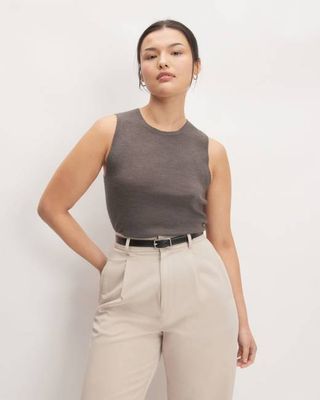 The Tank in Ultrasoft Merino | Heather Cocoa