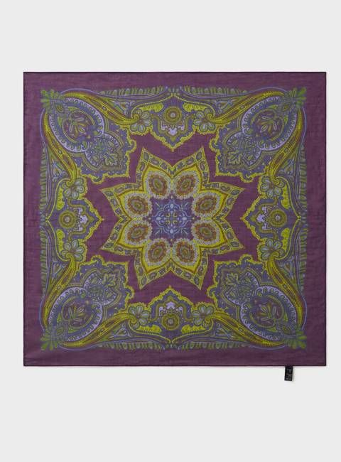 Italian Tencel Burgundy Paisley Neck Scarf