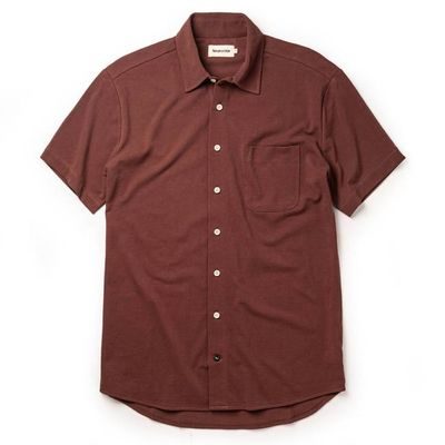 The Short Sleeve California in Rust Pique