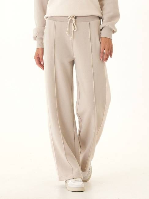 Tricia Triblend Fleece Colorblock Wide Leg Pant