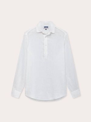 Men's White Hoffman Linen Shirt