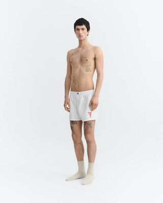 Embroidered lobster poplin boxers
