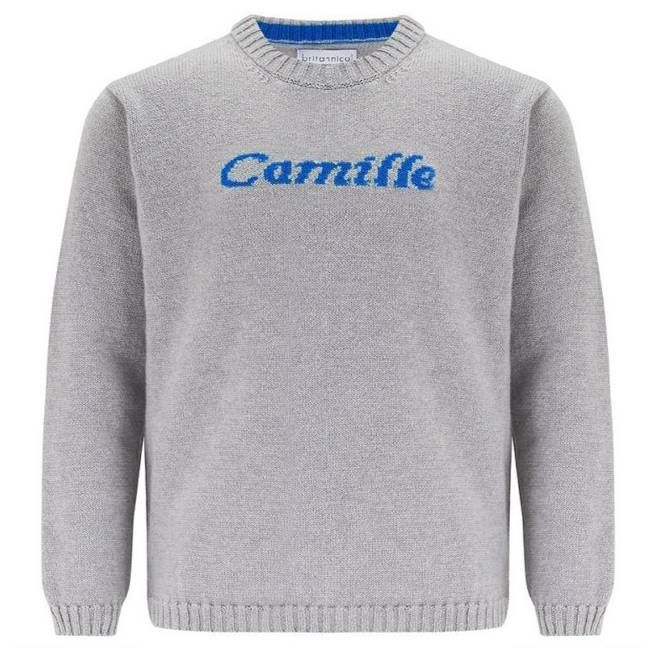 Camden Personalised Cashmere Sweater for Children - London Grey & Navy