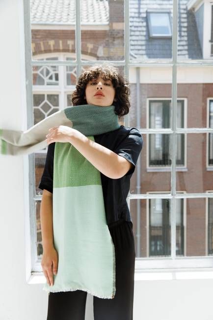 NEW! Wool SCARF Dash Green