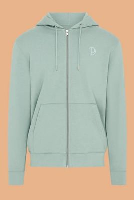 Embroidered P Zip-Up Hoodie
