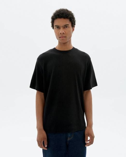 Black loose hemp Roy t-shirt
