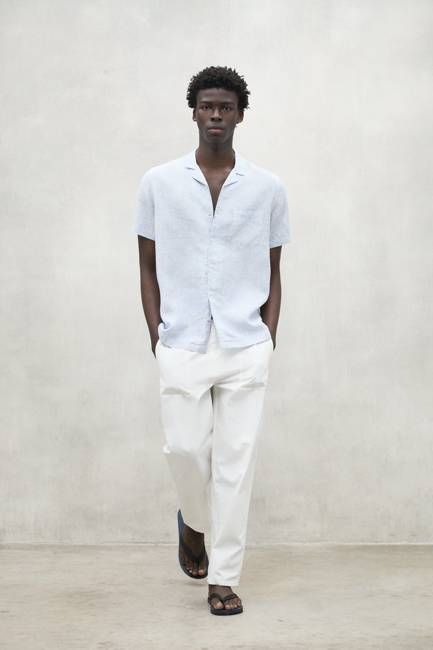 NAVY BLUE AND WHITE SUTAR SHIRT