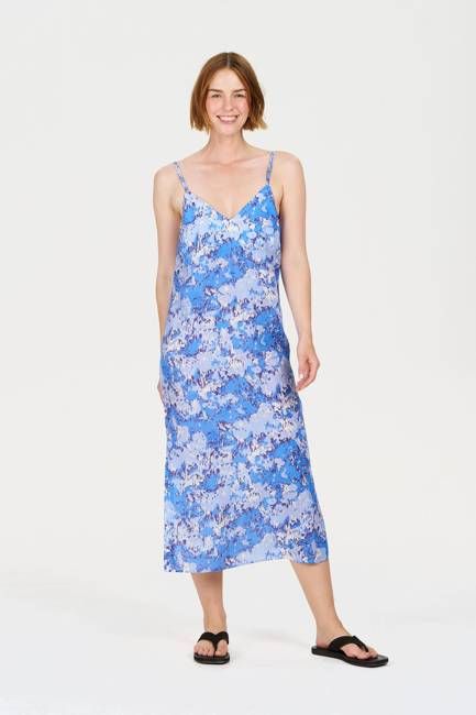 MILLER Tencel Linen Dress - Acid Blue