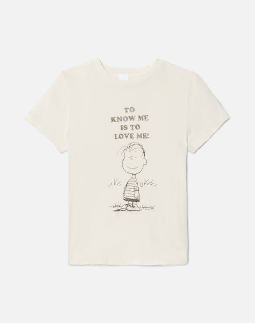 90s Baby Tee Linus - Vintage White